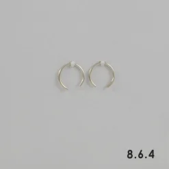 8.6.4 - Extra Small Open Hoops in Sterling Silver