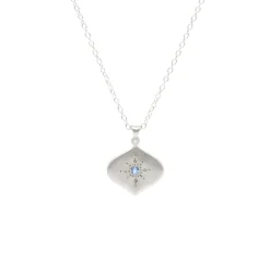 Adel Chefridi - North Star Necklace with Aquamarine Sterling