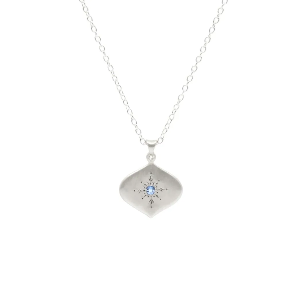 Adel Chefridi - North Star Necklace with Aquamarine Sterling