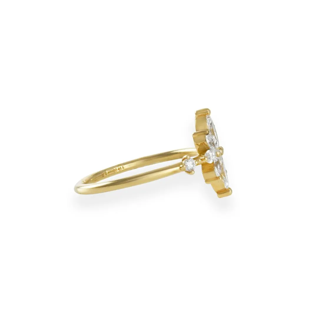 Artëmer - Diamond Flower Cluster Ring