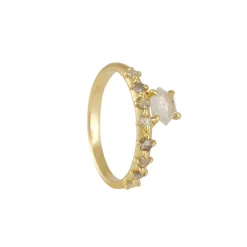 Atelier Narcé - One of a Kind Offset Rose Cut Diamond Ring