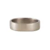 Black Barc - 6mm Squared Wedding Band in 14K White Gold