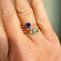 Danielle Welmond - Three Pink Sapphire Ring
