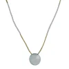 Debbie Fisher - Aquamarine on Seed Bead Necklace