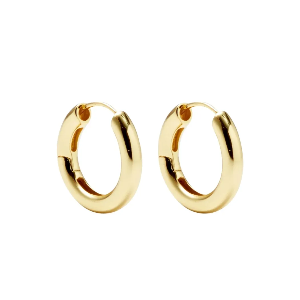 Hinge Hoops in Gold