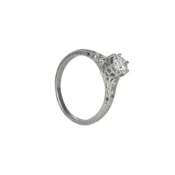Infinity Collection - Six Prong Engraved Solitaire Band
