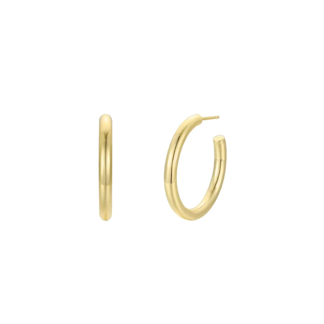 Jaxkelly - Everyday Gold Large Hoop Earrings