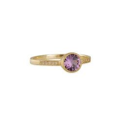Jennifer Dawes Design - Blockette Solitaire with Montana Sapphire