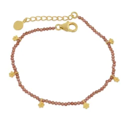Manjusha - Faceted Garnet Bead Bracelet