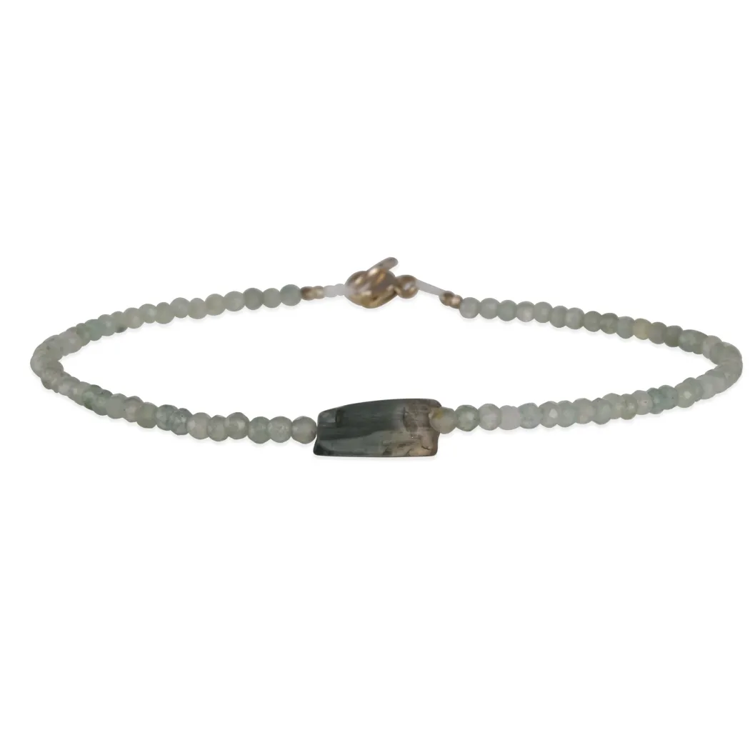 Margaret Solow – Green Strawberry Quartz & Beryl Bracelet