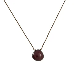Margaret Solow - Smooth Garnet "Zen Gems" Necklace