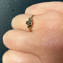 Miarante - Ava Tourmaline with Black Diamond Ring