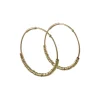 Monica Riley - Gold Bead Wire Hoops