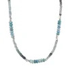 Philippa Roberts - Larimar Labradorite Silver Wrap Bracelet