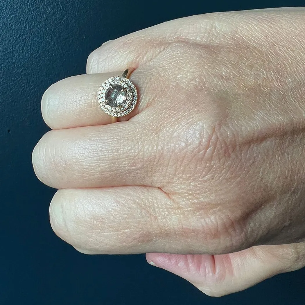 Rebecca Overmann - Double Halo Diamond Ring