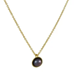 Sarah Richardson - Small Dishy Pod with Peacock Pearl Necklace
