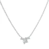Tashi - Baguette Cluster Necklace in Sterling Silver