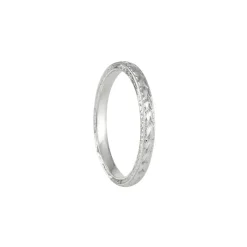 Varna - Three sided Squared Engraved Band in Platinum