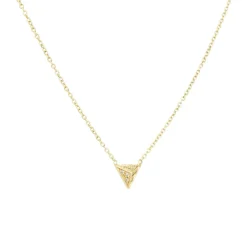 Zoe Chicco - Pave Pyramid Necklace in 14K Gold